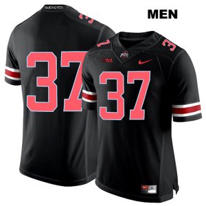 Men's NCAA Ohio State Buckeyes Trayvon Wilburn #37 College Stitched No Name Authentic Nike Red Number Black Football Jersey QD20W84KZ